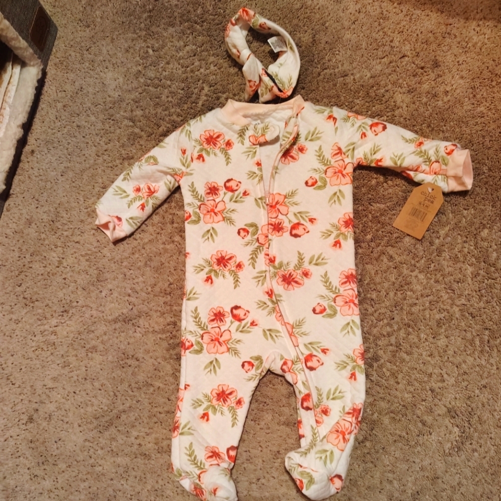 Sleeper with matching headband (6-9mth)